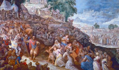 Volumnia davanti a Coriolano da Gillis van Valckenborch
